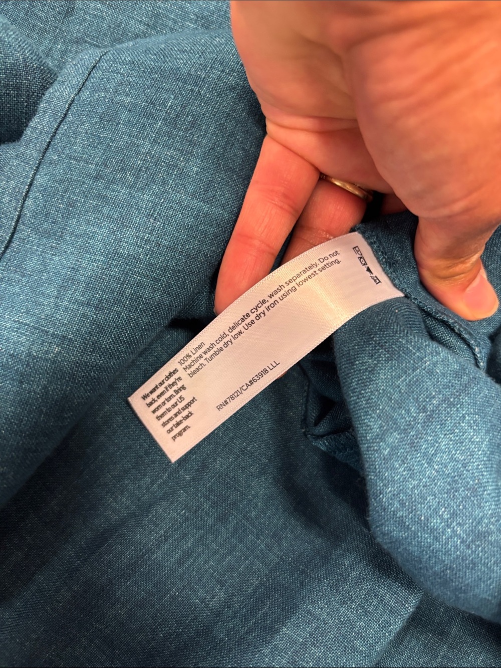 Eileen Fisher Teal Tiered Delave linen Midi Dress - Picture 10 of 10